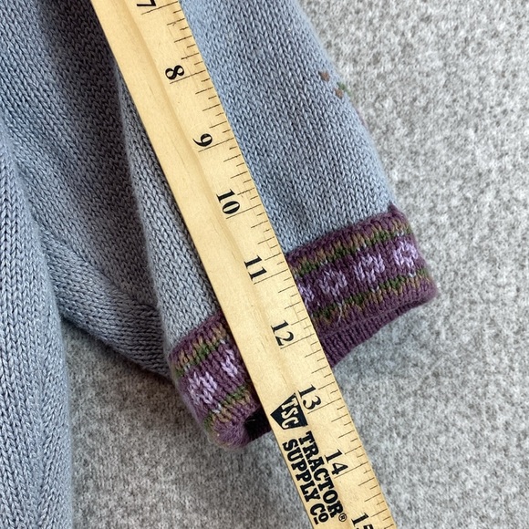 Vtg. Herman Geist hand embroidered cardigan S cottagecore floral 80's feminine - Picture 10 of 12